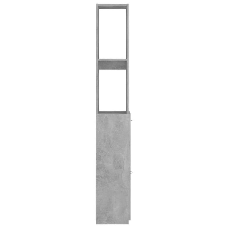 vidaXL betonszürke szerelt fa fürdőszobaszekrény 25x26,5x170 cm