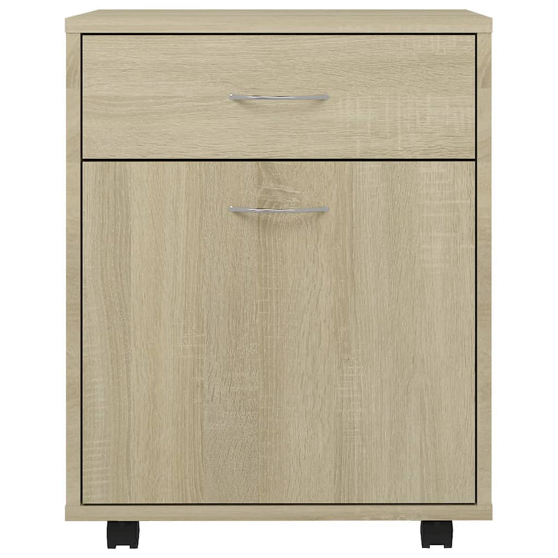 vidaXL sonoma tölgy szerelt fa kerekes szekrény 45 x 38 x 54 cm