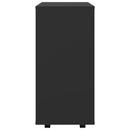 vidaXL fekete szerelt fa kerekes szekrény 60 x 35 x 75 cm