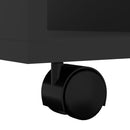 vidaXL fekete szerelt fa kerekes szekrény 60 x 35 x 75 cm