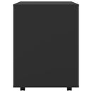 vidaXL fekete szerelt fa kerekes szekrény 60 x 53 x 72 cm