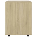 vidaXL sonoma tölgy színű szerelt fa kerekes szekrény 60 x 53 x 72 cm