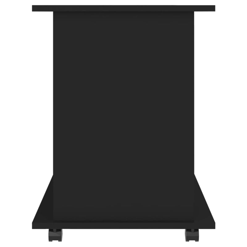 vidaXL fekete szerelt fa kerekes szekrény 60 x 45 x 60 cm