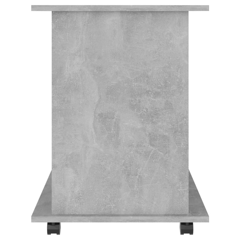 vidaXL betonszürke szerelt fa kerekes szekrény 60 x 45 x 60 cm