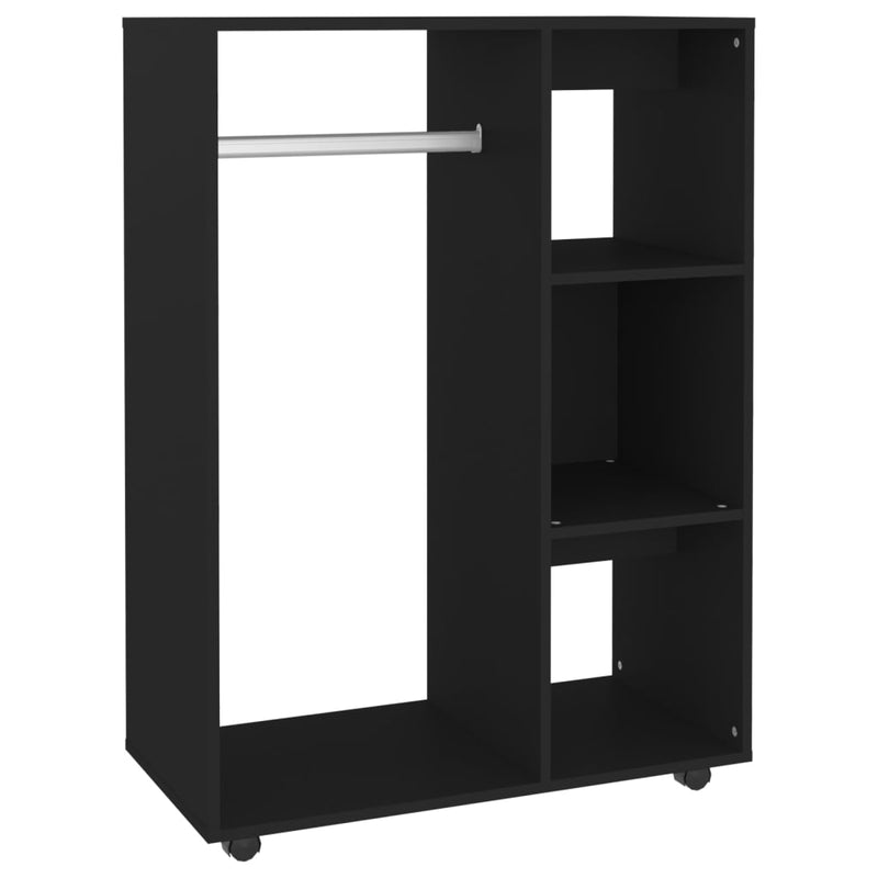 vidaXL fekete szerelt fa ruhásszekrény 80 x 40 x 110 cm