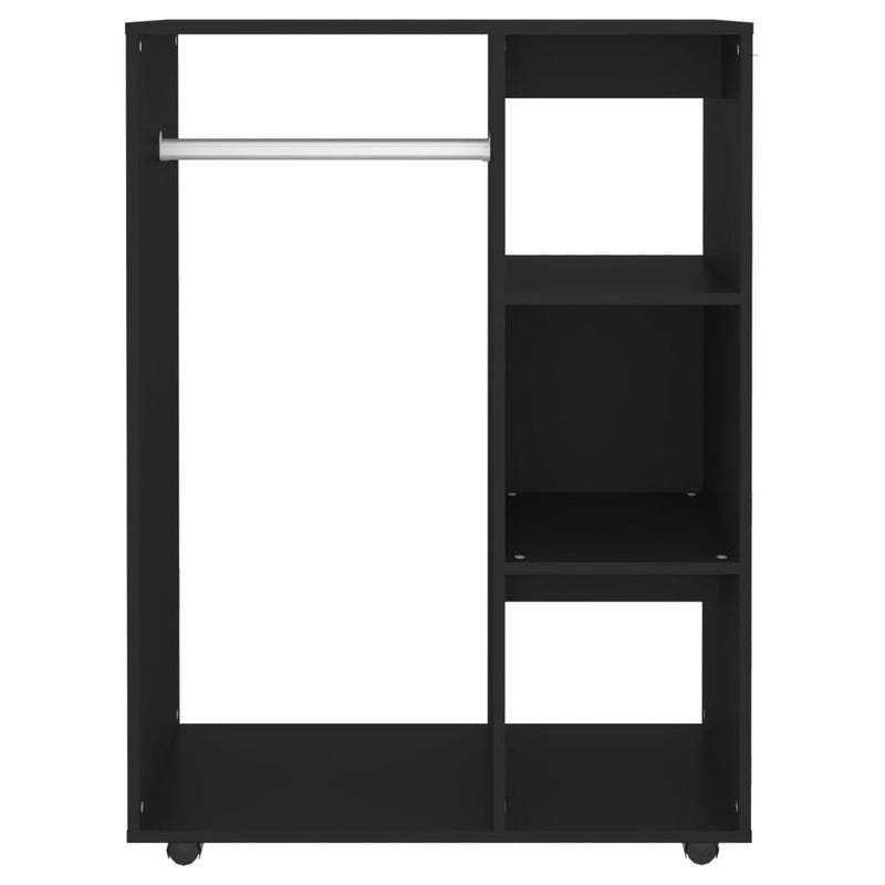 vidaXL fekete szerelt fa ruhásszekrény 80 x 40 x 110 cm