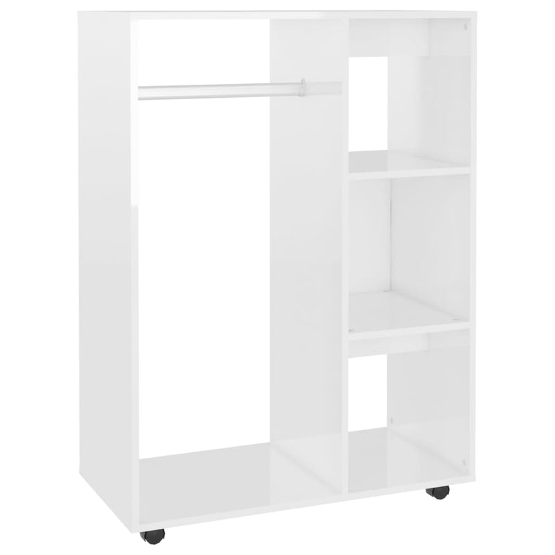 vidaXL magasfényű fehér szerelt fa ruhásszekrény 80 x 40 x 110 cm