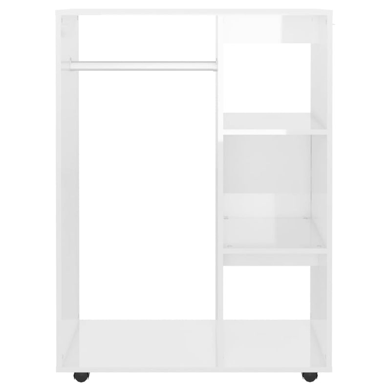 vidaXL magasfényű fehér szerelt fa ruhásszekrény 80 x 40 x 110 cm