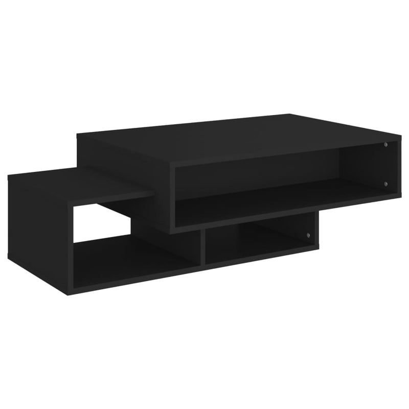 vidaXL fekete szerelt fa dohányzóasztal 105 x 55 x 32 cm