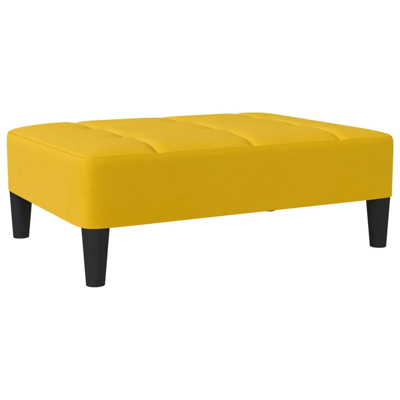 vidaXL sárga bársony lábzsámoly 78 x 56 x 32 cm