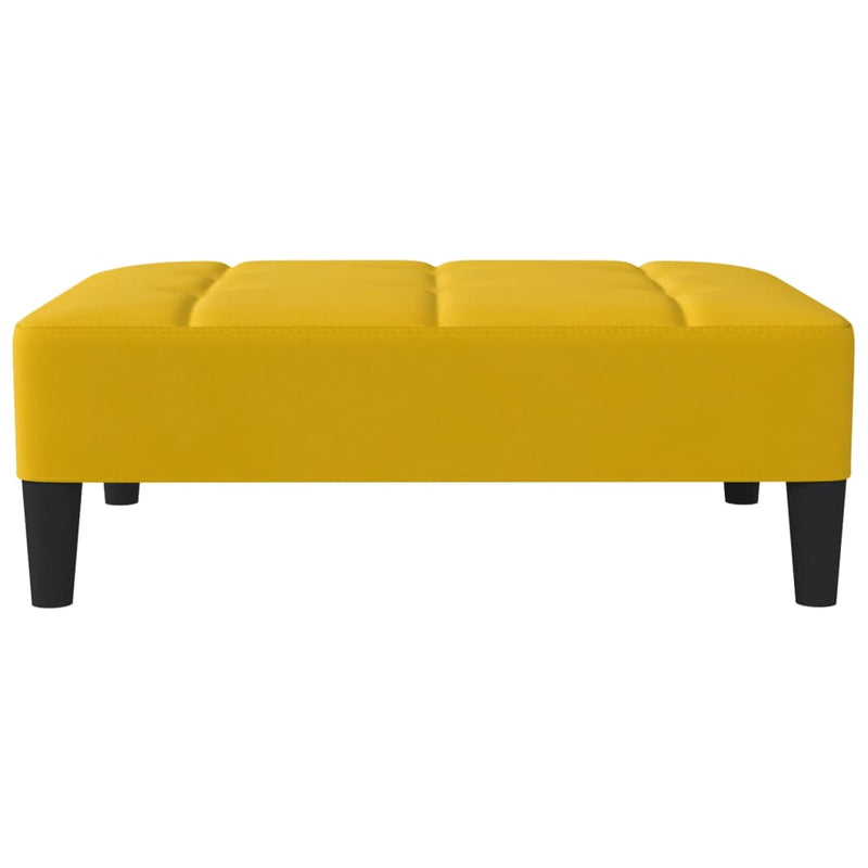 vidaXL sárga bársony lábzsámoly 78 x 56 x 32 cm