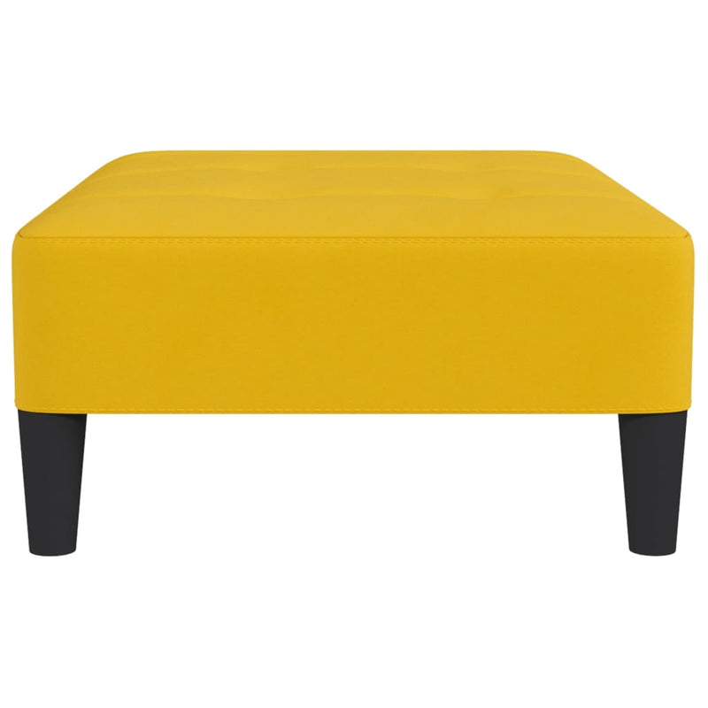 vidaXL sárga bársony lábzsámoly 78 x 56 x 32 cm