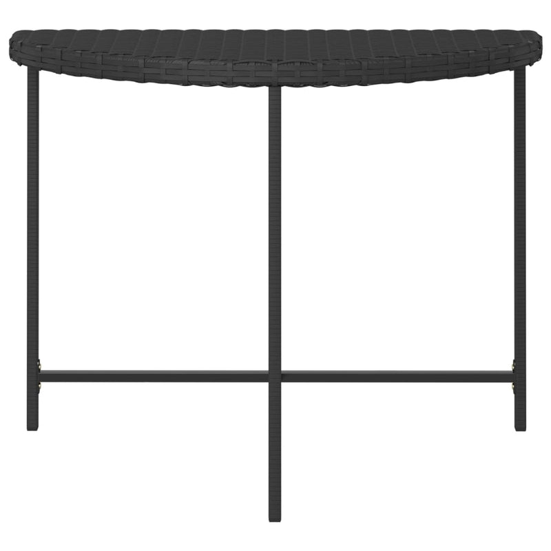 vidaXL fekete polyrattan kerti asztal 100 x 50 x 75 cm