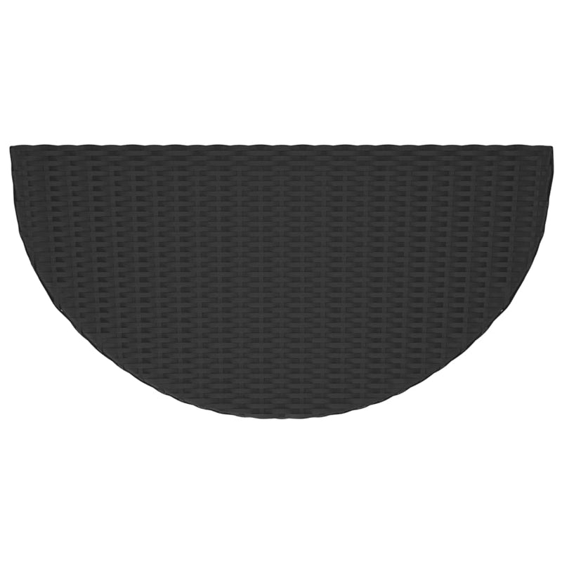 vidaXL fekete polyrattan kerti asztal 100 x 50 x 75 cm