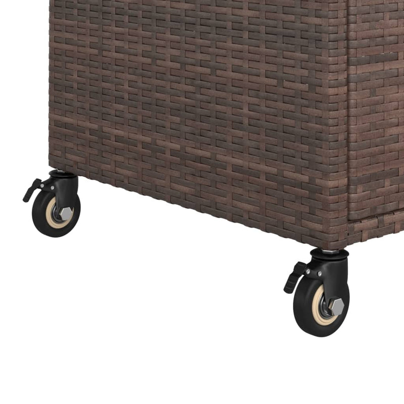 vidaXL barna polyrattan bárkocsi fiókkal 100 x 45 x 97 cm