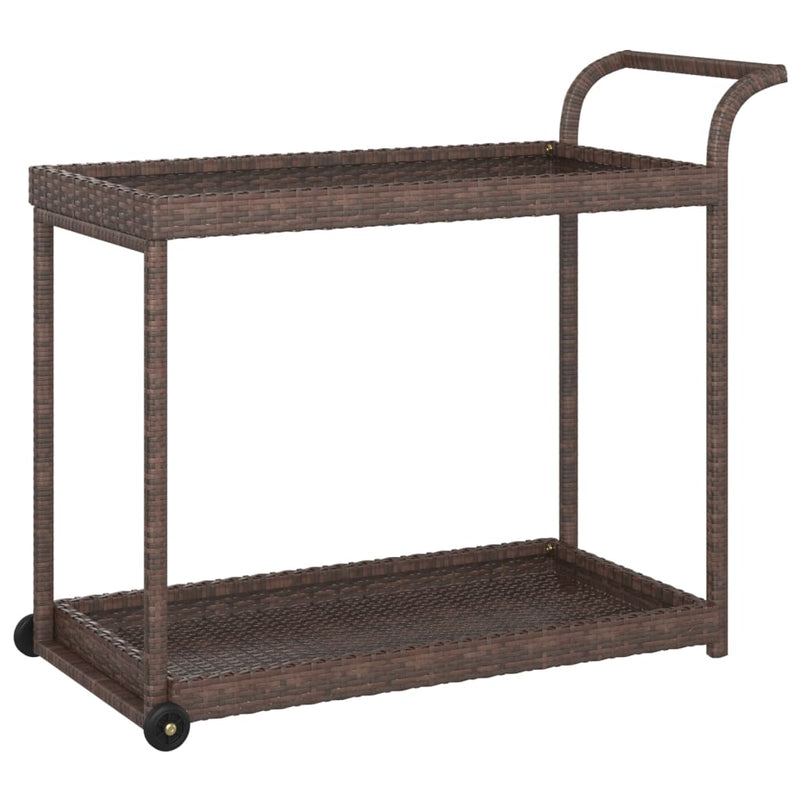 vidaXL barna polyrattan bárkocsi 100 x 45 x 83 cm