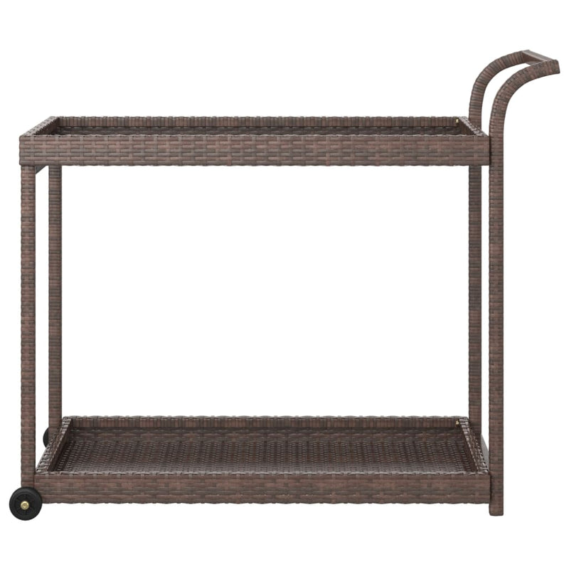 vidaXL barna polyrattan bárkocsi 100 x 45 x 83 cm