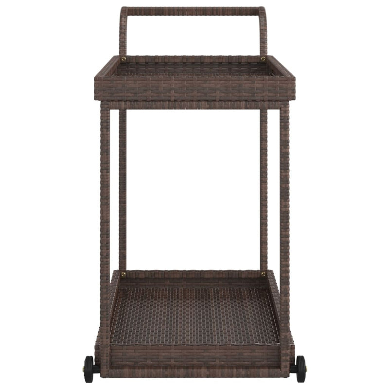 vidaXL barna polyrattan bárkocsi 100 x 45 x 83 cm
