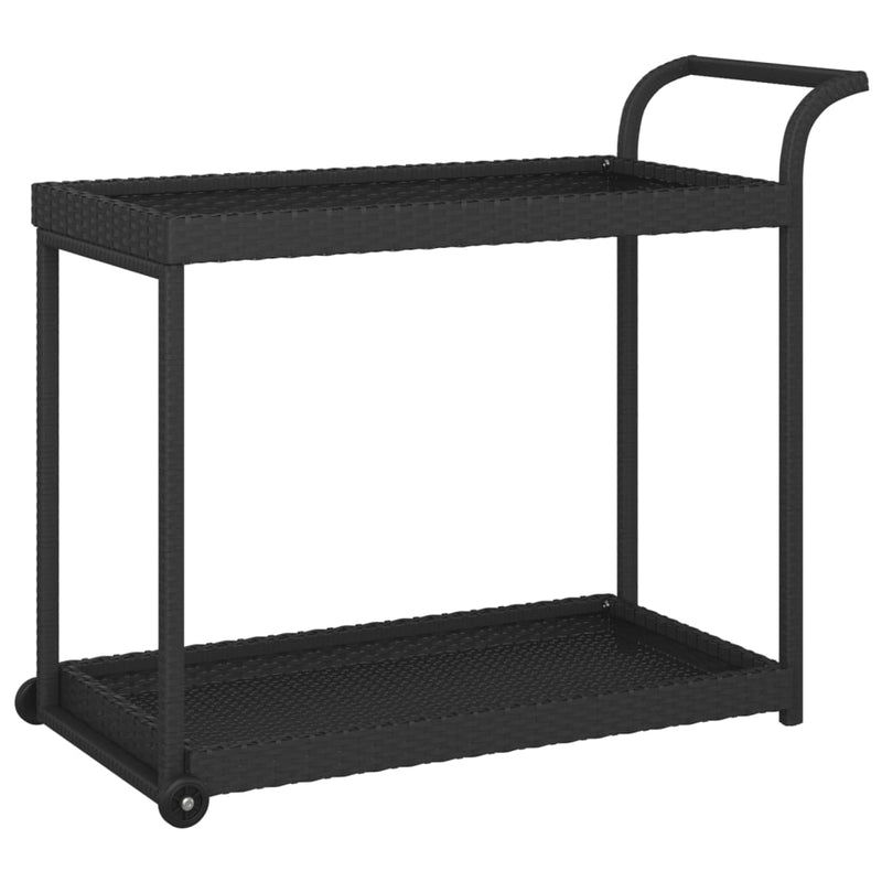 vidaXL fekete polyrattan bárkocsi 100 x 45 x 83 cm
