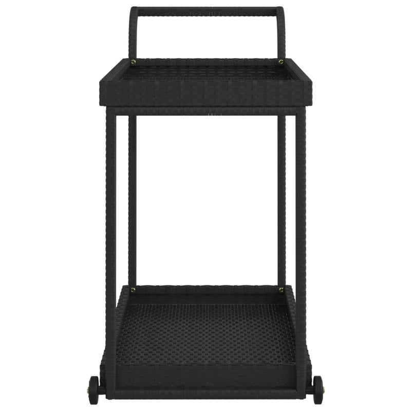 vidaXL fekete polyrattan bárkocsi 100 x 45 x 83 cm