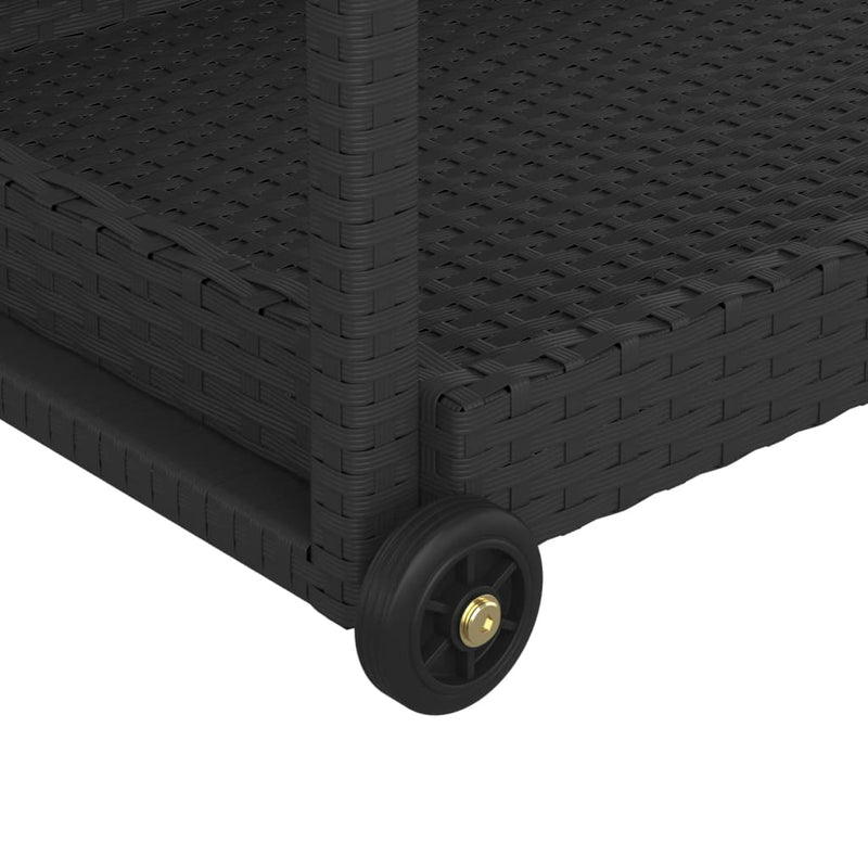 vidaXL fekete polyrattan bárkocsi 100 x 45 x 83 cm