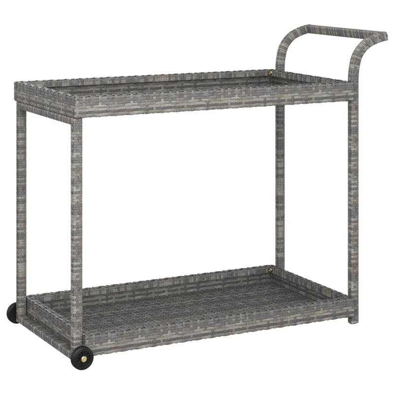 vidaXL szürke polyrattan bárkocsi 100 x 45 x 83 cm