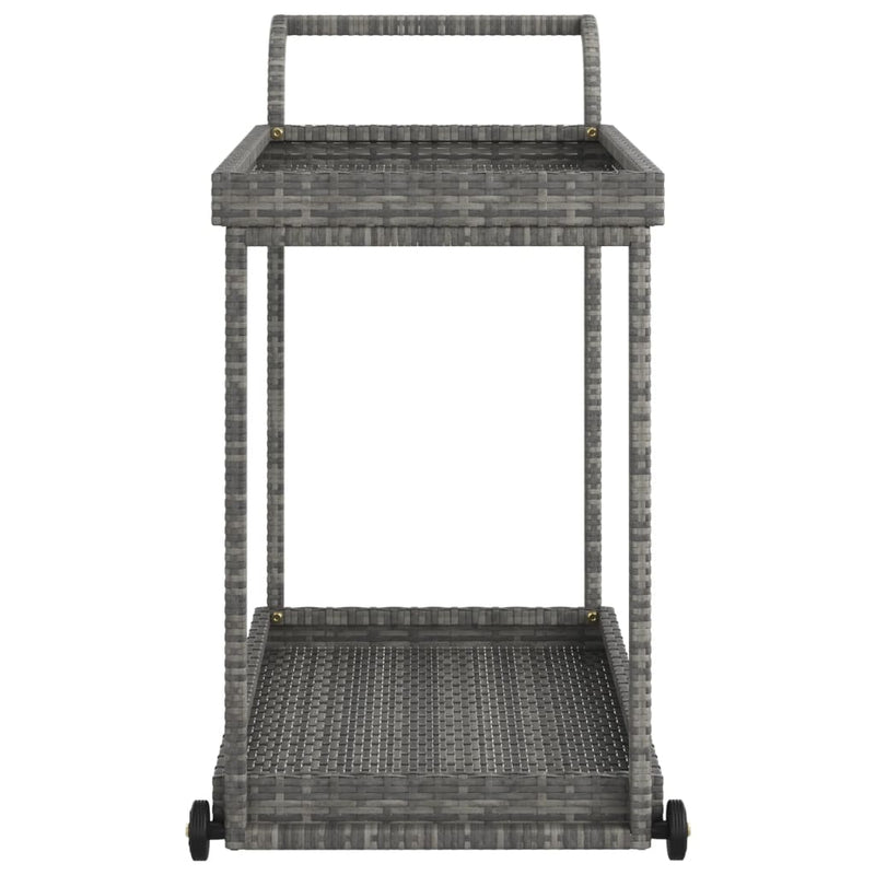 vidaXL szürke polyrattan bárkocsi 100 x 45 x 83 cm