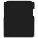 vidaXL 2 db fekete éjjeliszekrény LED-lámpákkal 60x35x40 cm szerelt fa