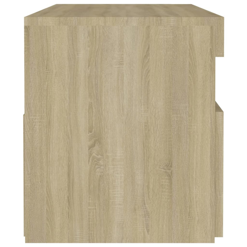 vidaXL sonoma tölgyszínű éjjeliszekrény LED-lámpákkal 60x35x40 cm