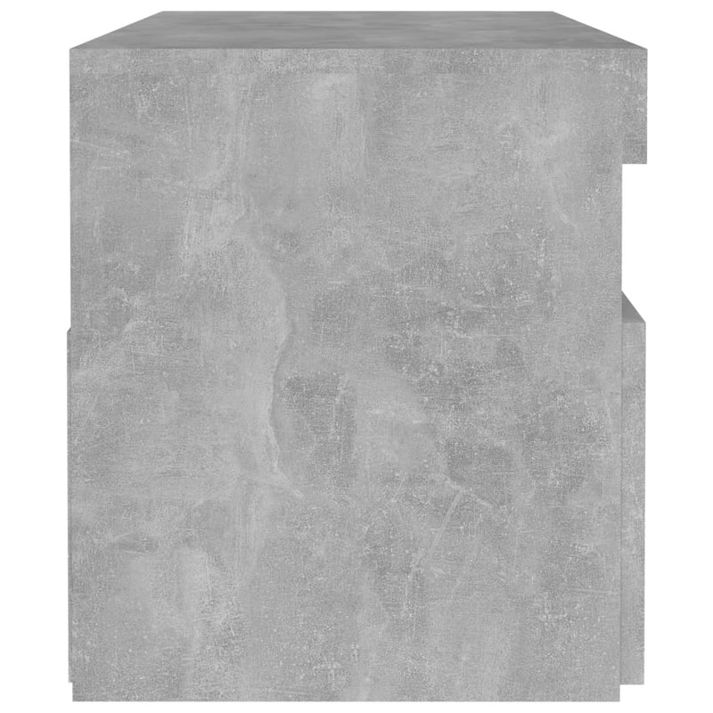vidaXL betonszürke éjjeliszekrény LED-lámpákkal 60 x 35 x 40 cm