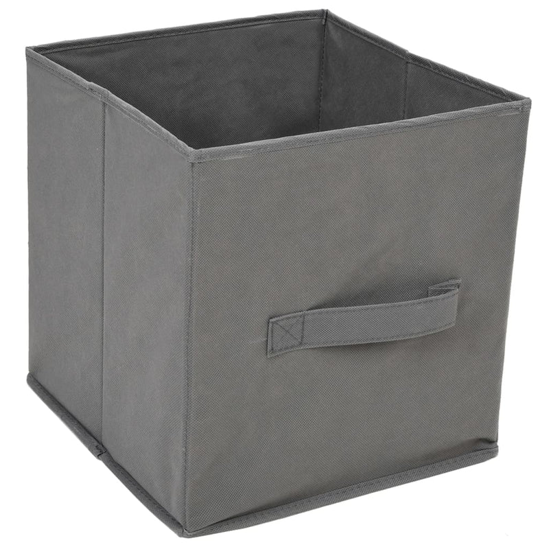 vidaXL acél tárolószekrény 3 szürke szövetfiókkal 34 x 34 x 101 cm