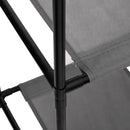 vidaXL acél tárolószekrény 3 szürke szövetfiókkal 34 x 34 x 101 cm