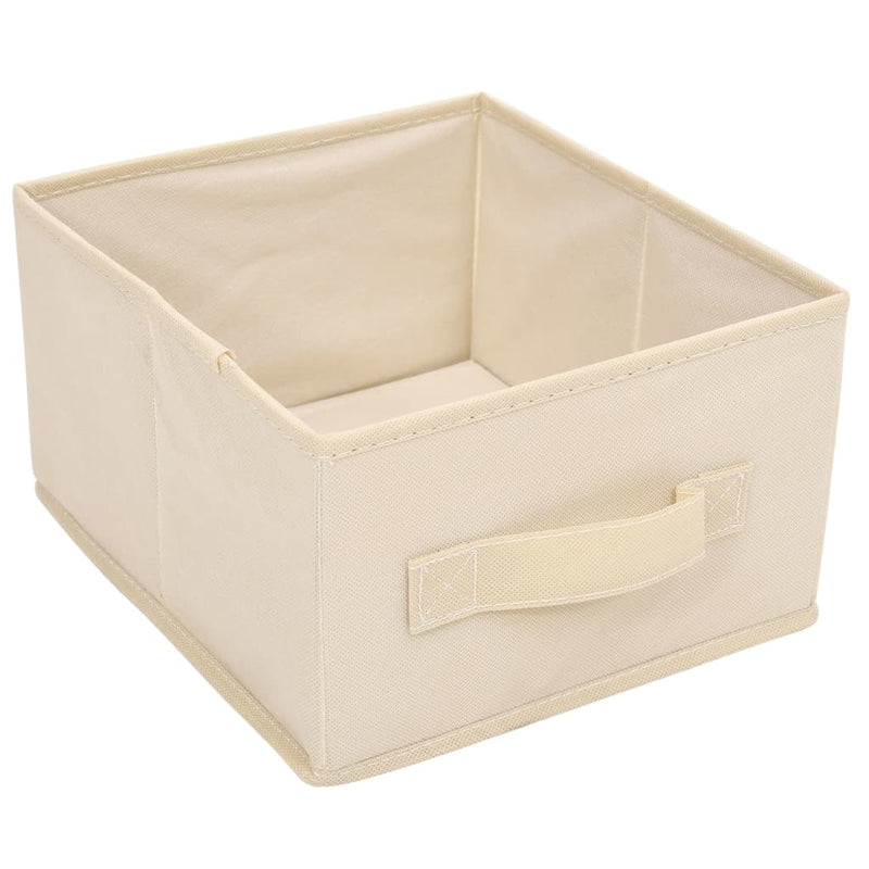 vidaXL 6 fiókos krémszínű acél tárolószekrény 55 x 29 x 55 cm