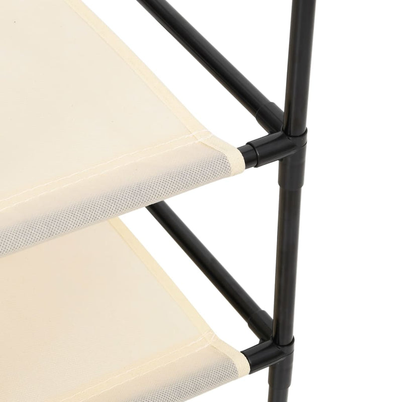 vidaXL 6 fiókos krémszínű acél tárolószekrény 55 x 29 x 55 cm