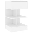 vidaXL 2 db fehér szerelt fa éjjeliszekrény 40 x 35 x 65 cm