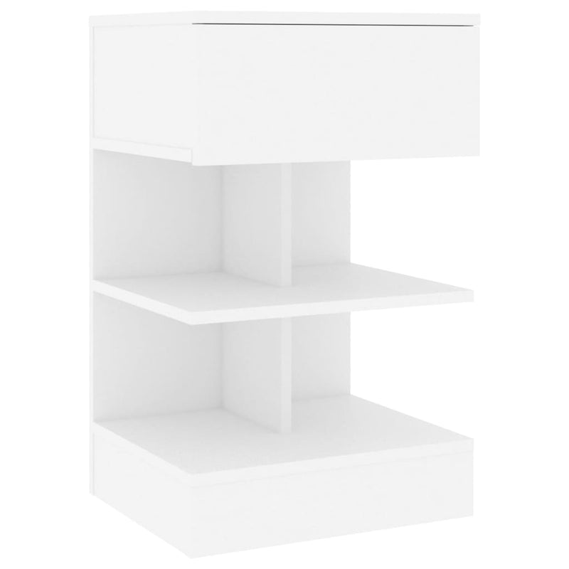 vidaXL 2 db fehér szerelt fa éjjeliszekrény 40 x 35 x 65 cm