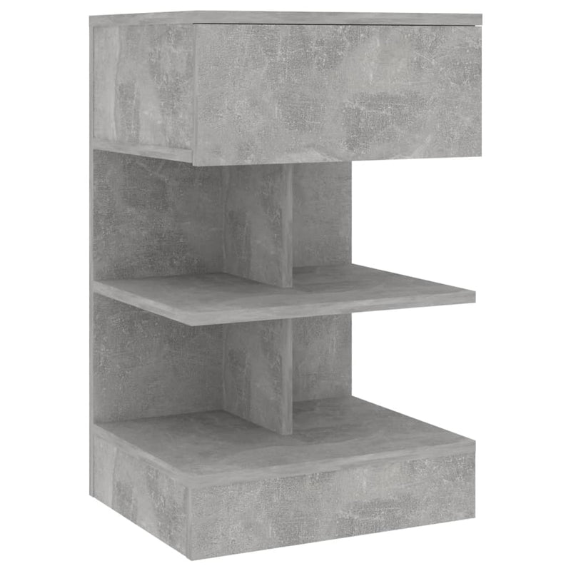 vidaXL 2 db betonszürke éjjeliszekrény 40 x 35 x 65 cm