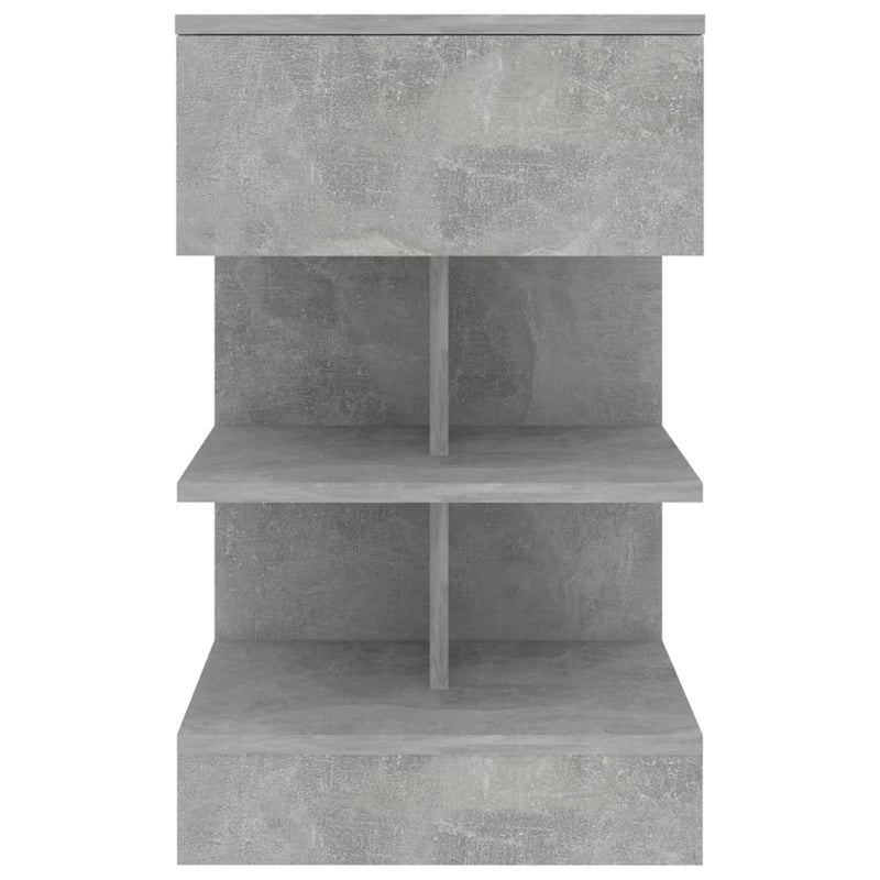 vidaXL 2 db betonszürke éjjeliszekrény 40 x 35 x 65 cm