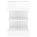 vidaXL magasfényű fehér szerelt fa éjjeliszekrény 40 x 35 x 65 cm