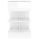 vidaXL 2 db magasfényű fehér éjjeliszekrény 40 x 35 x 65 cm