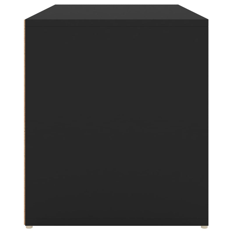 vidaXL fekete szerelt fa előszoba pad 80 x 40 x 45 cm