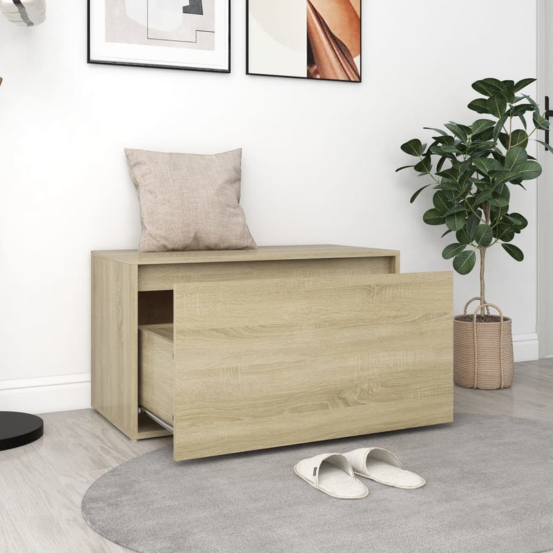 vidaXL sonoma tölgy színű szerelt fa előszoba pad 80 x 40 x 45 cm