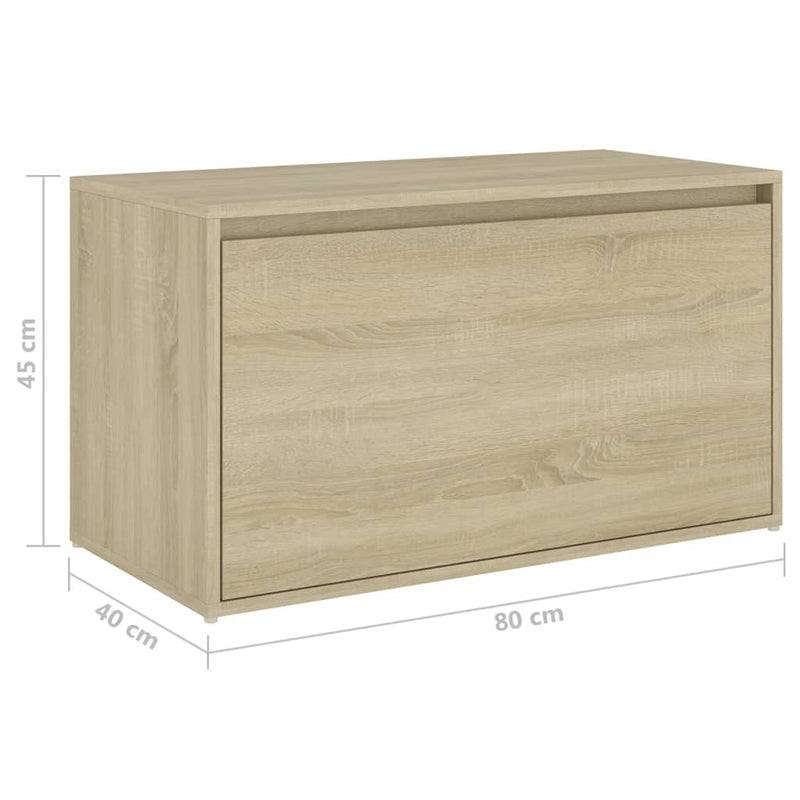 vidaXL sonoma tölgy színű szerelt fa előszoba pad 80 x 40 x 45 cm