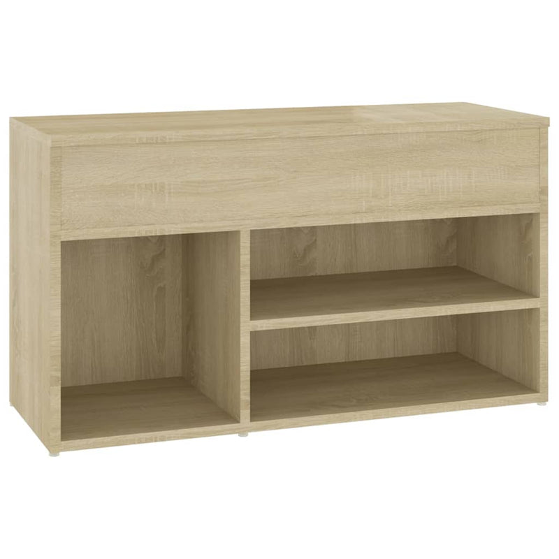 vidaXL sonoma tölgy színű szerelt fa cipőtároló pad 80 x 30 x 45 cm