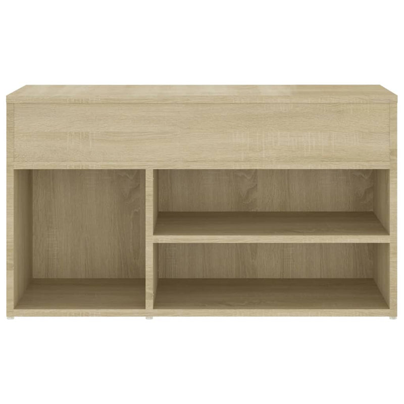 vidaXL sonoma tölgy színű szerelt fa cipőtároló pad 80 x 30 x 45 cm