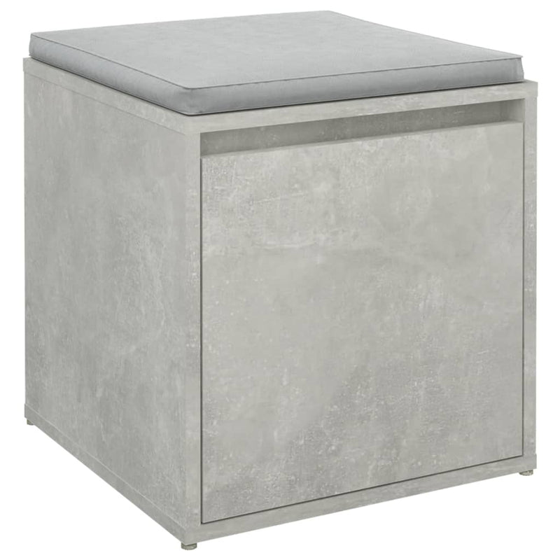 vidaXL betonszürke szerelt fa tárolódoboz 40,5 x 40 x 40 cm