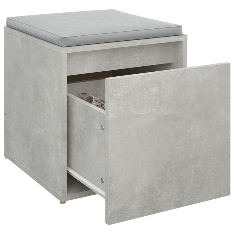 vidaXL betonszürke szerelt fa tárolódoboz 40,5 x 40 x 40 cm