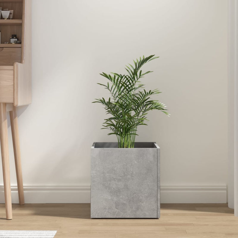 vidaXL betonszürke szerelt fa virágtartó 40 x 40 x 40 cm