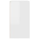 vidaXL magasfényű fehér szerelt fa pipereszekrény 80 x 40 x 75 cm