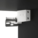 vidaXL fekete tükrös szekrény LED-ekkel 76 x 15 x 55 cm